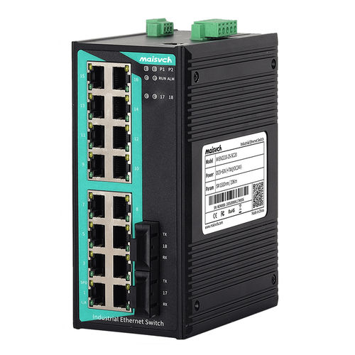 Commutateur Ethernet non administrable - MIEN2218-2F series - Maisvch - 18 ports / sur rail DIN / intégré