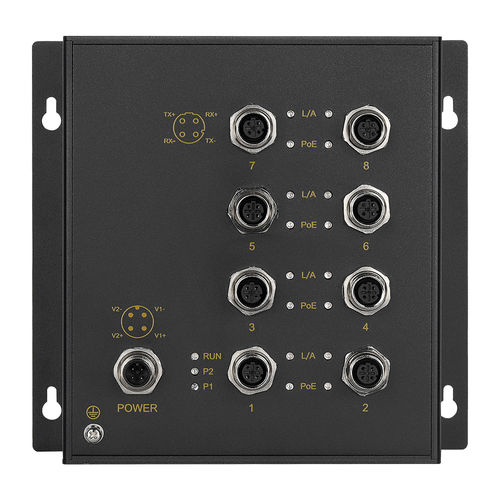 Commutateur Ethernet non administrable - Admas2208P-M12-8TPoE - Maisvch - 8 ports / de niveau 2 / gigabit