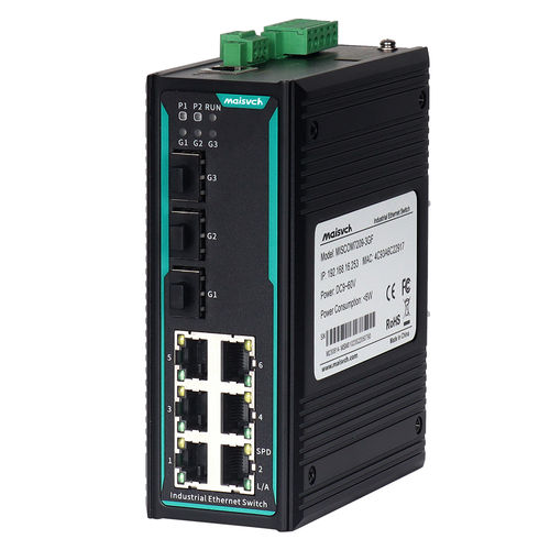 Commutateur Ethernet administrable - MISCOM7209-3GF - Maisvch - 9 ports / de niveau 2 / gigabit