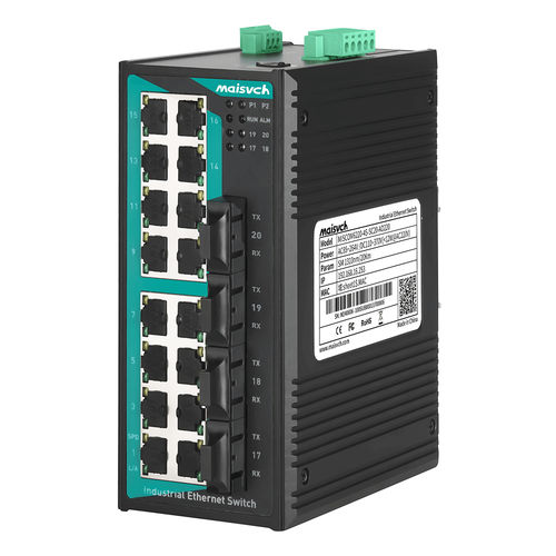 Commutateur Ethernet administrable - MISCOM6220-4F - Maisvch - 20 ports / de niveau 2 / sur rail DIN