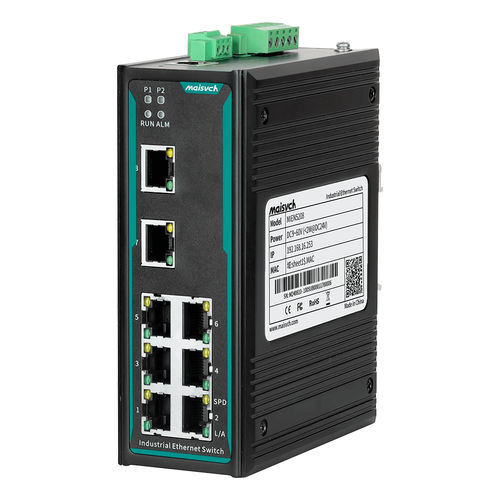 Commutateur Ethernet administrable - MIEN5208 series - Maisvch - 8 ports / de niveau 2 / sur rail DIN