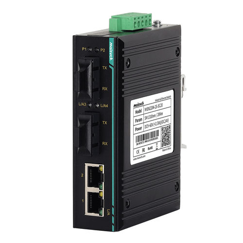 Commutateur Ethernet non administrable - MIEN2204-2F series - Maisvch - 4 ports / de niveau 2 / sur rail DIN