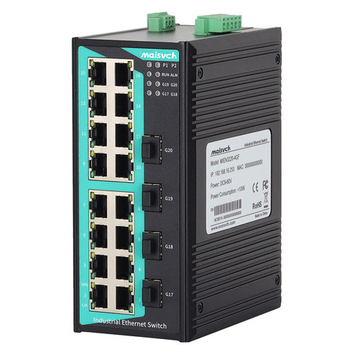 Commutateur Ethernet non administrable - MIEN3220-4GF - Maisvch - 20 ports / 10/100BaseT(X) / de niveau 2