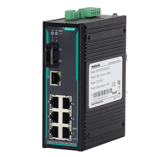 Commutateur Ethernet non administrable - MIEN2208-F - Maisvch - 8 ports / de niveau 2 / sur rail DIN