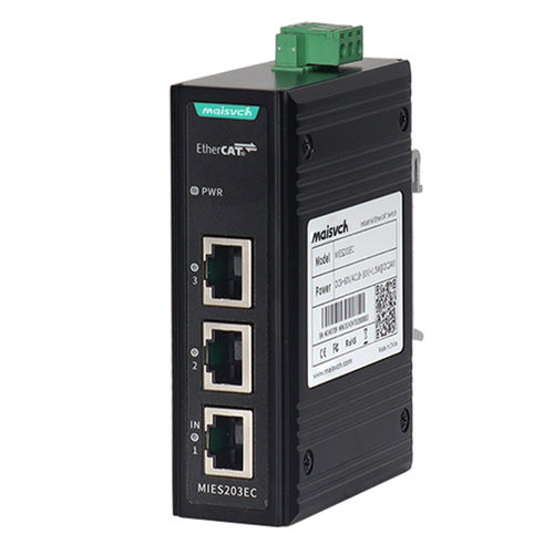 Commutateur Ethernet non administrable - MIES203EC - Maisvch - 3 ports / sur rail DIN / pour insertion