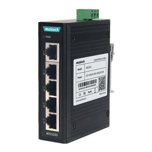 Commutateur Ethernet non administrable - MIES205 - Maisvch - 5 ports / de niveau 2 / sur rail DIN