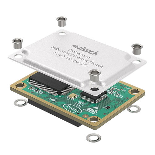 Module commutateur Ethernet administrable - ISM515-2D-2C - Maisvch - 5 ports / 10/100BaseT(X) / de niveau 2