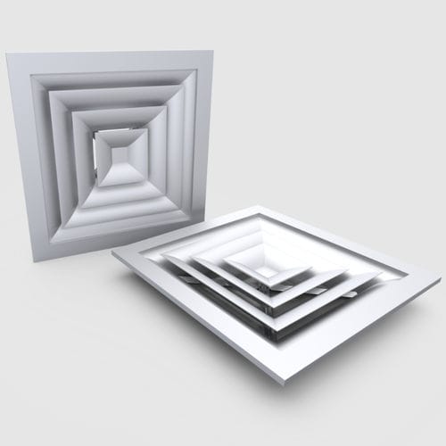 Diffuseur d'air à section rectangulaire - ALDA - SMAY sp. z o.o. - de plafond / à lame
