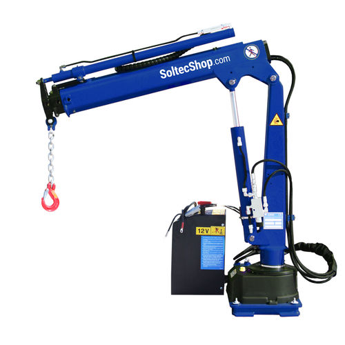 Mini-grue légère - 50 - Soltec srl - fixe / avec bras articulé / pour chantier