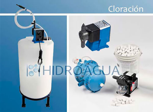 Doseur pour chlore - GRUPO COMERCIALIZADOR HIDROAGUA, S.A. DE C.V. - avec pompe volumétrique / pour systèmes de filtration / automatisé