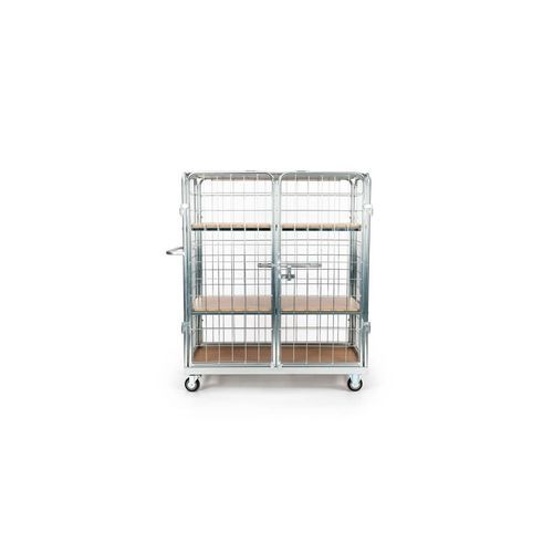 Chariot de transport - G300 CLOSED - Carttec - en métal / porte-bacs / pour l'industrie
