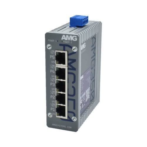 Commutateur Ethernet non administrable - AMG350-5G  - AMG Systems - 5 ports / sur rail DIN / mural