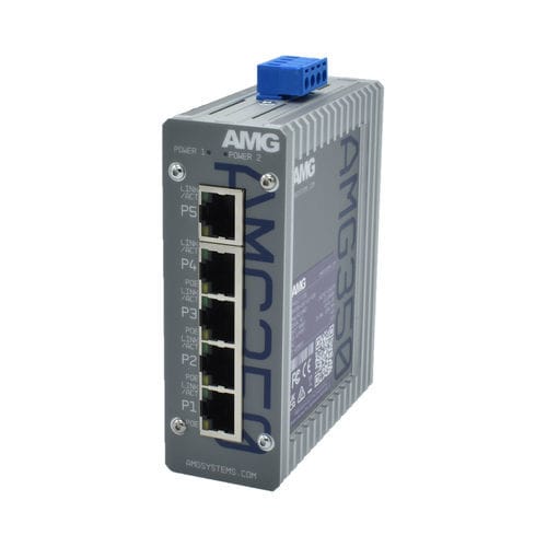 Commutateur Ethernet non administrable - AMG350-4GAT-1G-P120 - AMG Systems - 5 ports / sur rail DIN / mural