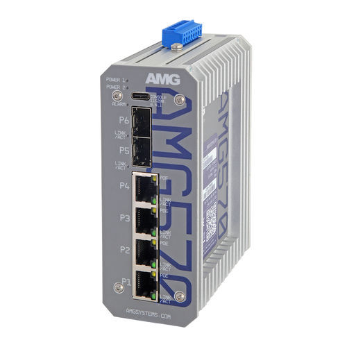 Commutateur Ethernet administrable - AMG570-4GAT-2S-P120 - AMG Systems - 6 ports / Gigabit Ethernet / de niveau 3