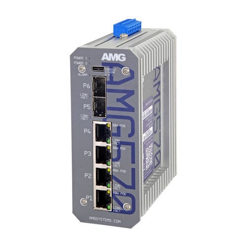 Commutateur Ethernet administrable - AMG570-2GBT-2GAT-2S-P240 - AMG Systems - 6 ports / Gigabit Ethernet / de niveau 3