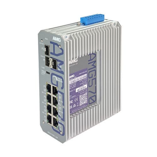 Commutateur Ethernet administrable - AMG570-2GBT-4GAT-2G-3S-P290-LV - AMG Systems - 11 ports / Gigabit Ethernet / sur rail DIN