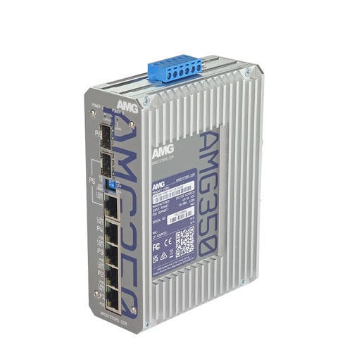 Commutateur Ethernet non administrable - AMG350-4GAT-1C-1S-P120  - AMG Systems - 6 ports / Gigabit Ethernet / sur rail DIN