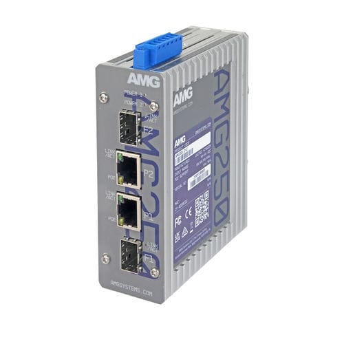 Convertisseur média - AMG250-2GBT-2S-P180 - AMG Systems - Ethernet / Gigabit Ethernet / sur rail DIN