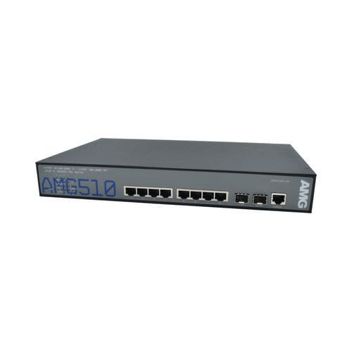 Commutateur Ethernet administrable - AMG510-8GAT-2S-P210 - AMG Systems - 10 ports / Gigabit Ethernet / sur rack