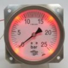 Manomètre à cadran - MAXE - PROTAIS-VIGIL  HYDROPNEU TECHNOLOGIC - en acier inoxydable / avec éclairage à LED intégré