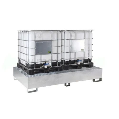 Bac de rétention pour conteneur IBC - F05G01 - Recycleoffice - pour cubitainer / en acier galvanisé