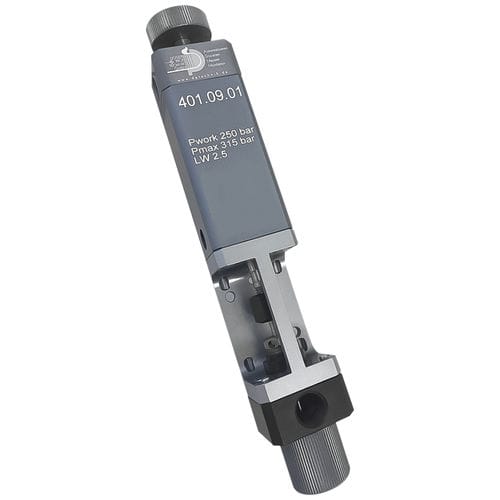 Vanne de sortie - DP-K-002-0000 series - Dosier- und Prüftechnik GmbH - pneumatique / pour fluide faible viscosité / pour produits à haute viscosité