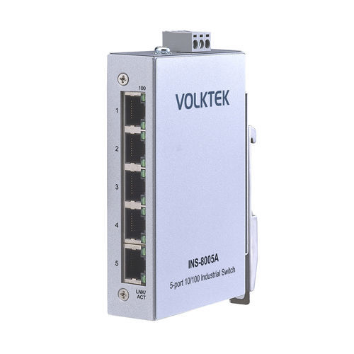 Commutateur Ethernet non administrable - INS-8005A - Volktek - 5 ports / fast ethernet / sur rail DIN