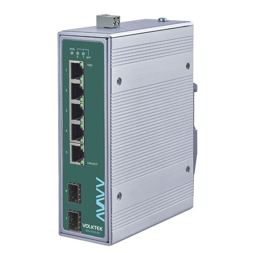 Commutateur Ethernet non administrable - IEN-9425-SS - Volktek - 7 ports / Gigabit Ethernet / ProfiNet