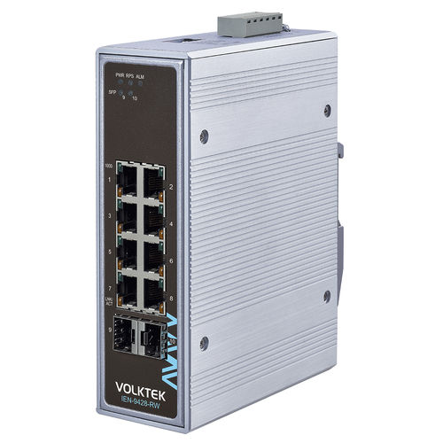Commutateur Ethernet non administrable - IEN-9428-RW - Volktek - 10 ports / Gigabit Ethernet / ProfiNet