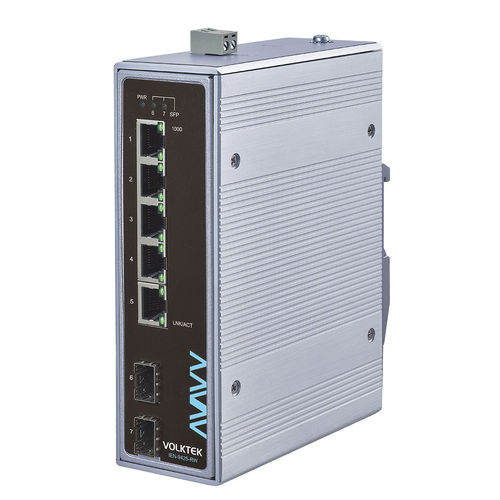Commutateur Ethernet non administrable - IEN-9425-RW - Volktek - 7 ports / Gigabit Ethernet / ProfiNet