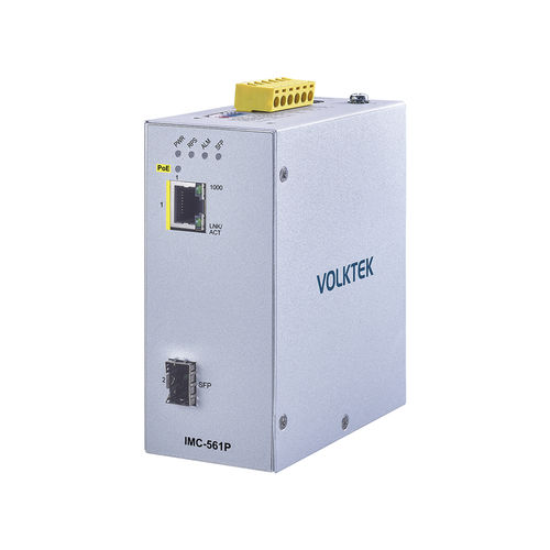Convertisseur média - IMC-561P - Volktek - de signal / Ethernet / sur rail DIN