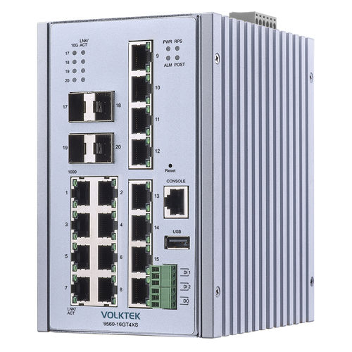 Commutateur Ethernet administrable - 9560-16GT4XS-I - Volktek - 16 ports / de niveau 2 / gigabit