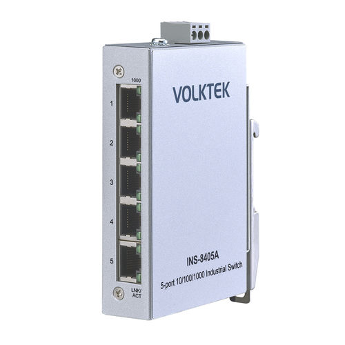 Commutateur Ethernet non administrable - INS-8405A - Volktek - 5 ports / sur rail DIN / mural
