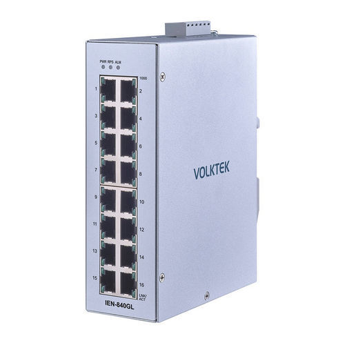 Commutateur Ethernet administrable - IEN-840GL - Volktek - 16 ports / sur rail DIN / mural