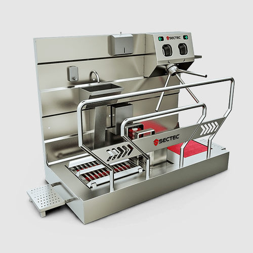 Sas d'hygiène avec lave-semelles - SCT.HJN01.304.0003 - Sectec Security Technology - avec lave-mains / avec désinfection