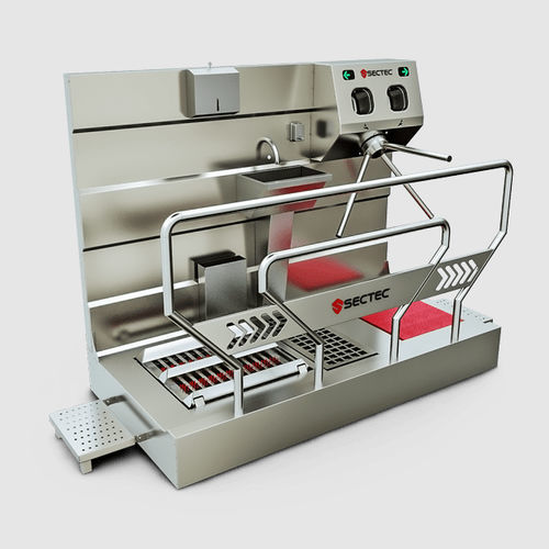 Sas d'hygiène avec lave-semelles - Sct.HJN01.304.0004 - Sectec Security Technology - avec lave-mains / avec désinfection
