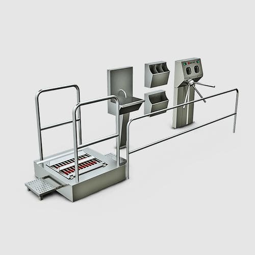 Sas d'hygiène avec lave-semelles - SCT.HJN01.304.0007 - Sectec Security Technology - avec lave-mains / avec désinfection