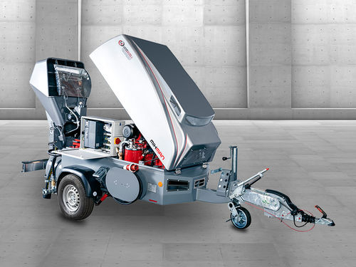 Transporteur de chapes sur semi-remorque - MIXMAN E4 - GB Machines - électrique