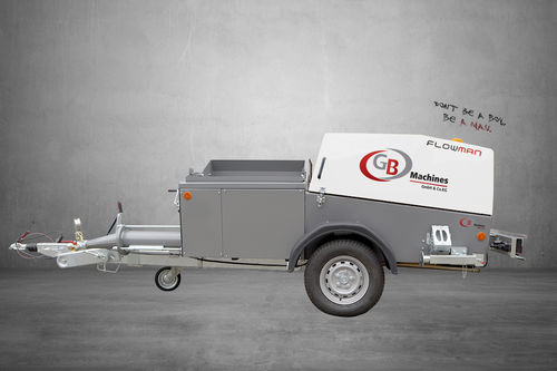 Transporteur de chapes sur semi-remorque - FLOWMAN - GB Machines - diesel