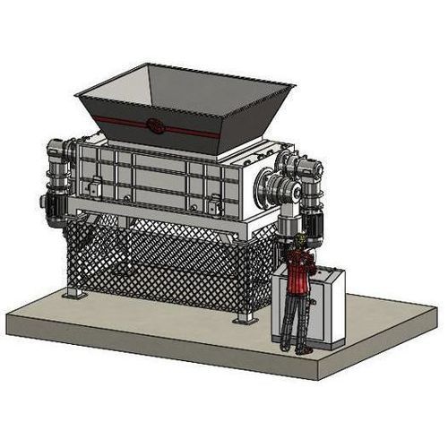 Déchiqueteur à 4 arbres - 180130S-MAX - ISVE - pour déchets industriels / avec convoyeur / renforcé