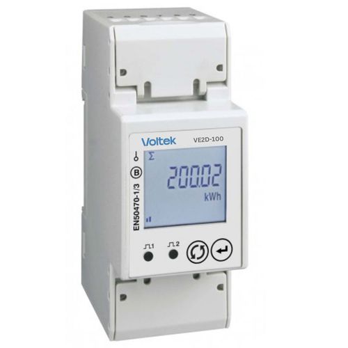 Compteur d'énergie électrique certifié MID - VE2D-100 series - Voltek Energy Limited - monophasé / sur rail DIN / RS-485
