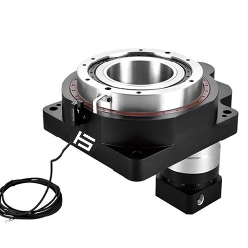 Table rotative creuse - HRT200JS-100-SV2 - Hansheng Automation (Dongguan) Co., Ltd. - entraînée par moteur / horizontale