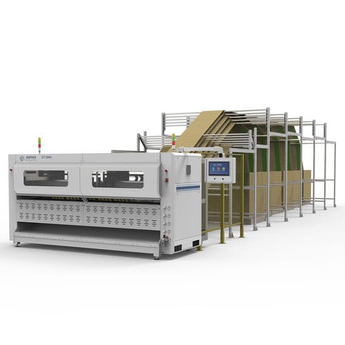 Machine de fabrication de cartons ondulée - FF2800 - AOPACK LTD. - à fentes régulières / à pli en éventail / à pli en Z