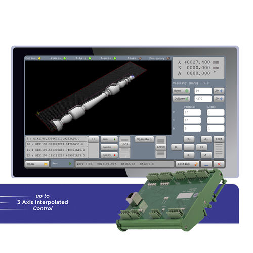 Interface de logiciel CNC - XZA-Woodturning - Radonix Technology - 4 axes / pour tour / pour centre de tournage