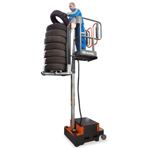 Chariot préparateur de commandes VNA - E5 Tires - Elevah - électrique / à fourche élévatrice / vertical