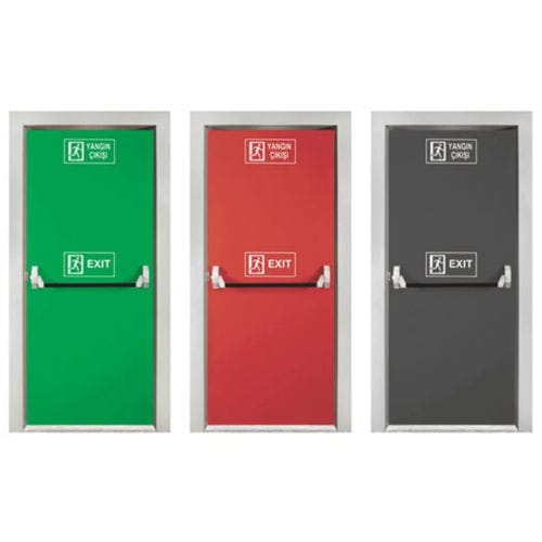 Porte en acier inoxydable - KAPISAN ENDÜSTRİYEL KAPI SİSTEMLERİ - pour l'intérieur / automatique / ignifugée