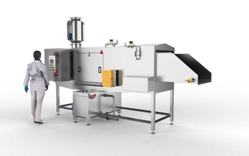 Tunnel de lavage par aspersion - CM Process Solutions LLC - de rinçage / pour casiers plastiques / automatique