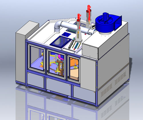 Cabine de peinture à circuit fermé - ERMA CONCEPT - à encombrement réduit
