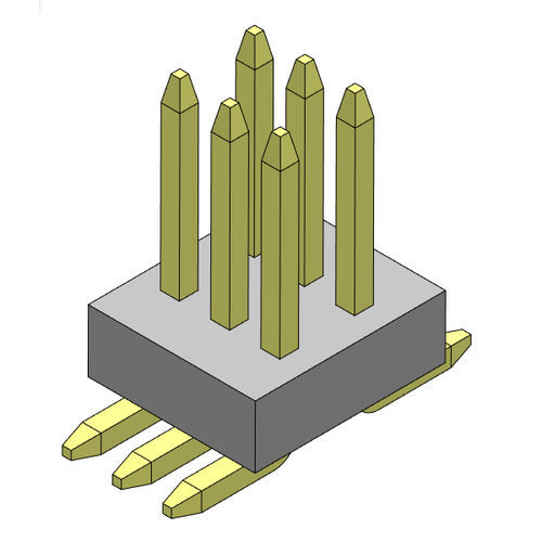 Barrette de contact mâle - CMA2E211 series - HITALTECH SA - à deux rangées / CMS / 0,80 mm (0.031")