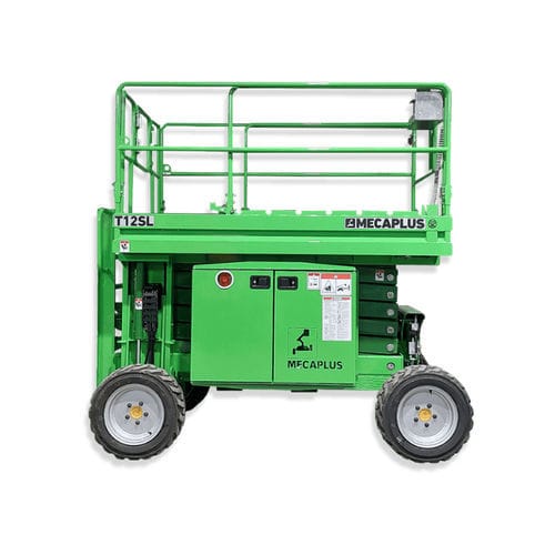 Nacelle élévatrice à ciseaux autonivelante - T12SL - Mecaplus - à roues / alimentée par batterie / à moteur diesel